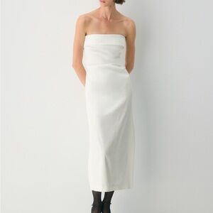 Aritzia Ten Exclusive Satin Dress in Light Birch
